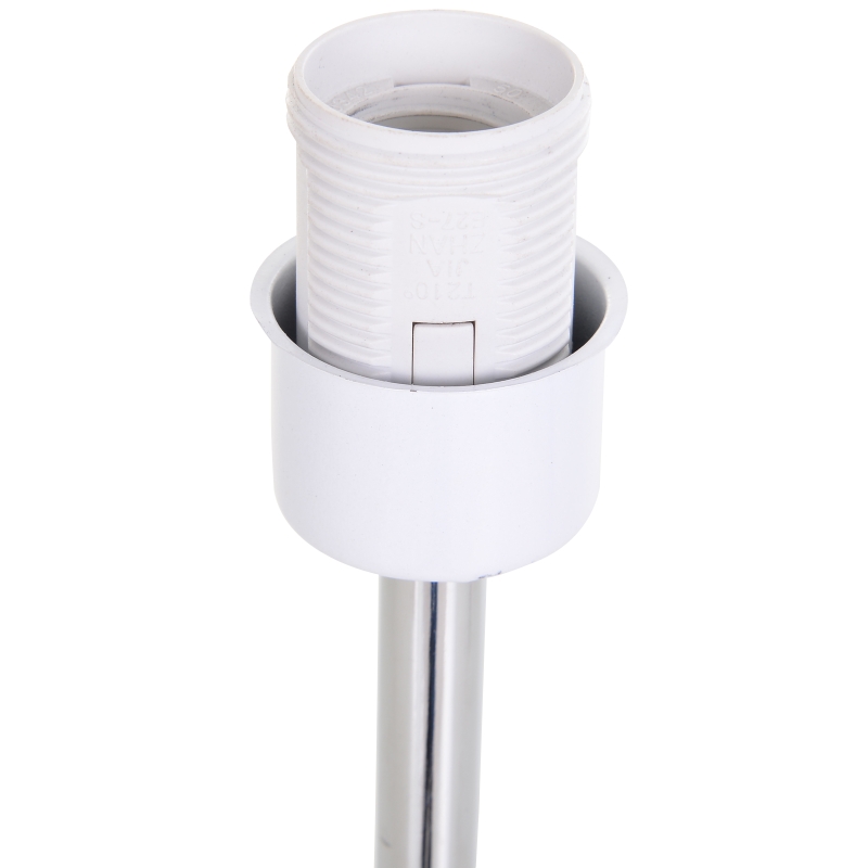 HOMCOM Candeeiro de Pé Moderno com Base de Aço Inoxidável Cor Branca 120cm