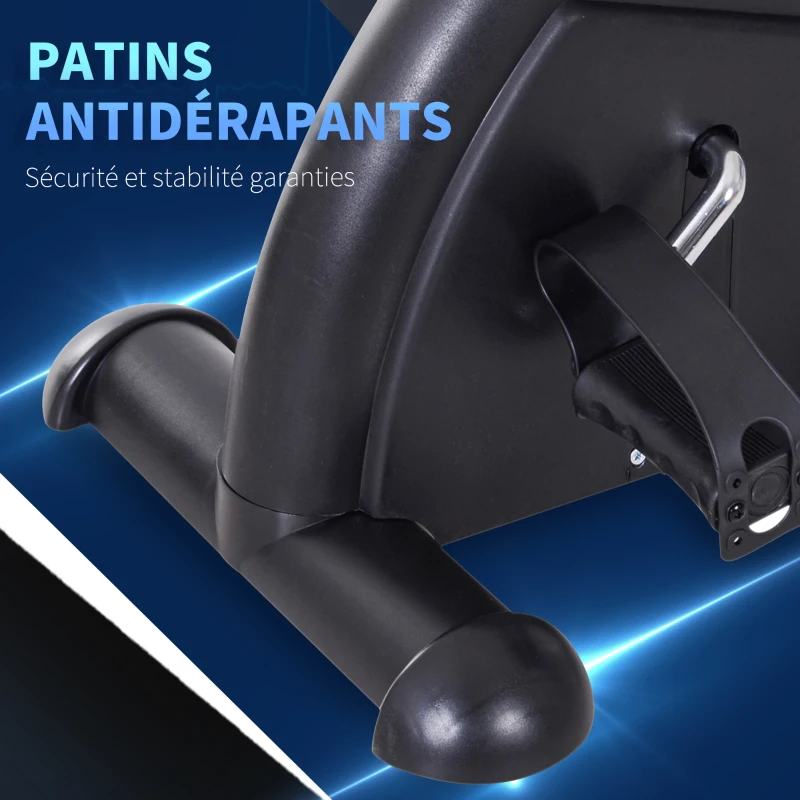 HOMCOM Mini vélo d'appartement pour jambes bras appareil de fitness avec écran LCD 35 x 40 x 31 cm noir