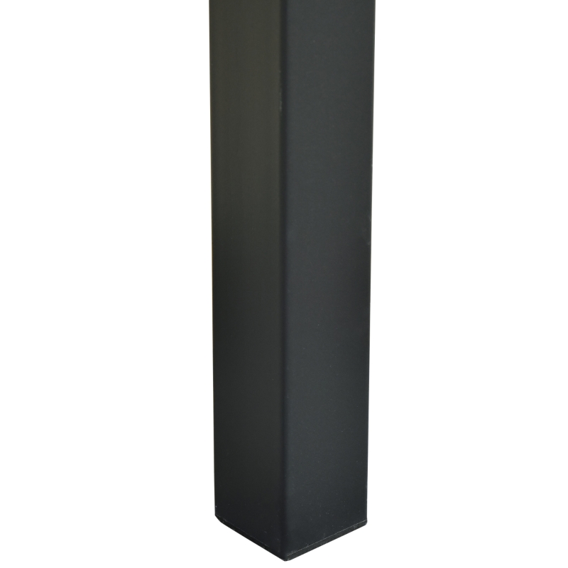 Outsunny Balancelle de jardin 3 places convertible style colonial 5 coussins + matelas + moustiquaires inclus 2,56 x 1,72 x 2,48 m gris foncé