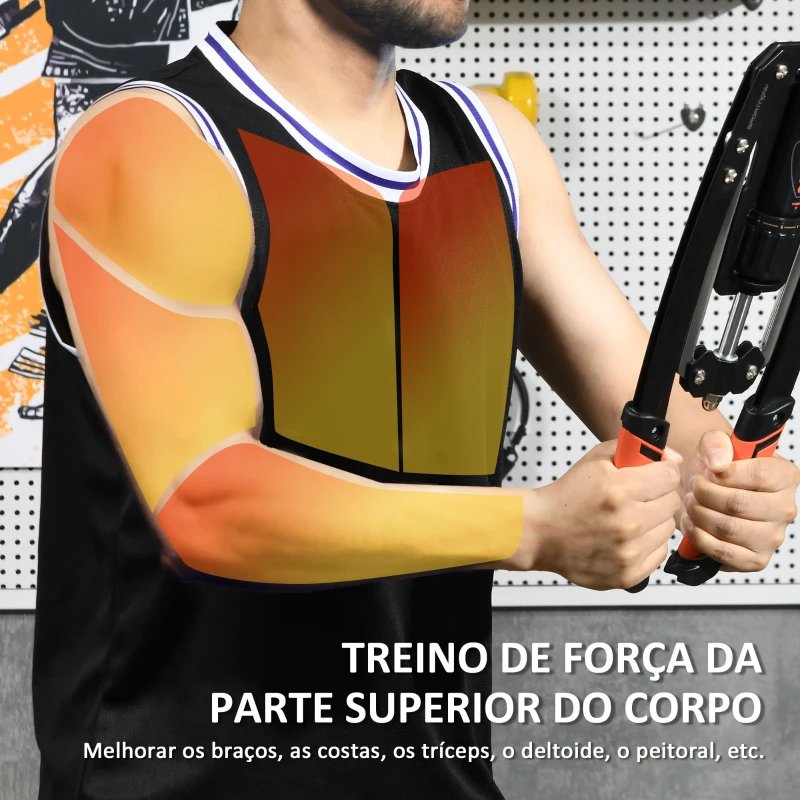 SPORTNOW Extensor de Peito com Resistência Ajustável 10-200 kg para Treino em Casa 43x16x5 cm Preto