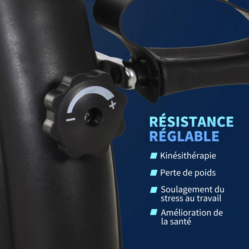 HOMCOM Mini vélo d'appartement pour jambes bras appareil de fitness avec écran LCD 35 x 40 x 31 cm noir