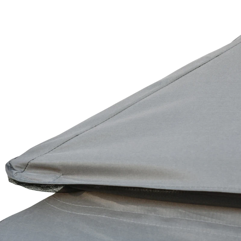 Outsunny Balancelle de jardin 3 places convertible style colonial 5 coussins + matelas + moustiquaires inclus 2,56 x 1,72 x 2,48 m gris foncé