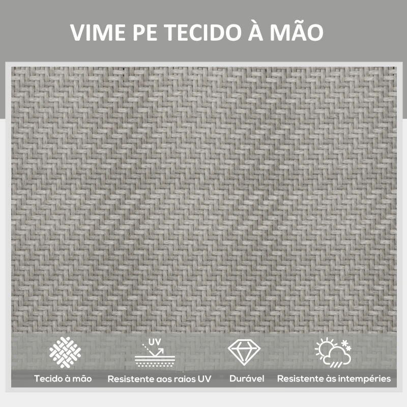 Outsunny Espreguiçadeira Dobrável para Jardim com Encosto Ajustável em 5 Níveis e Estrutura de Aço Carga 150 kg 183x62x32 cm Cinzento Claro