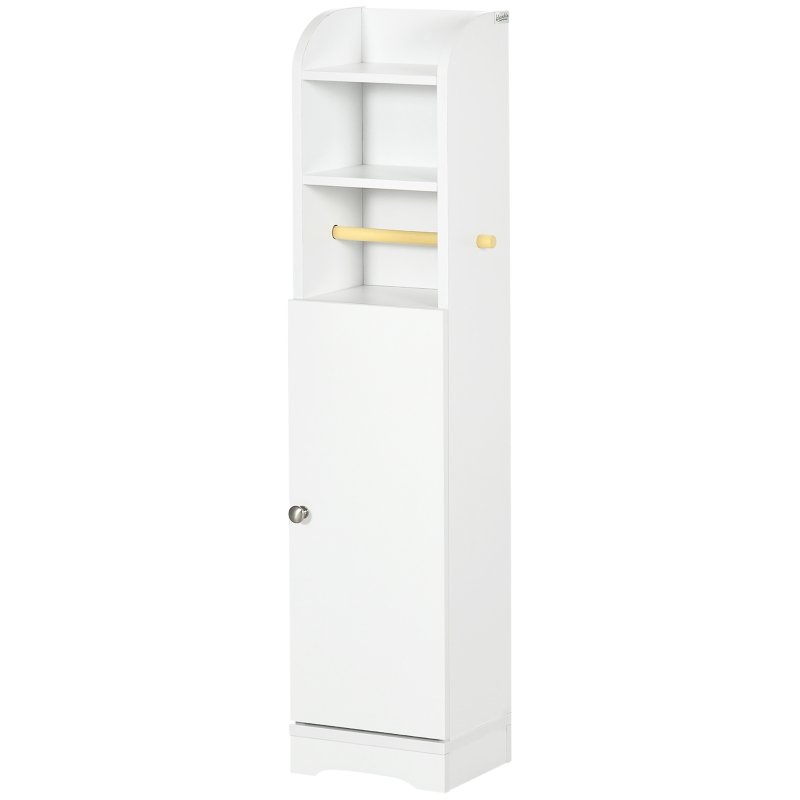 kleankin Multi-Storage Narrow Bathroom Cabinet - White