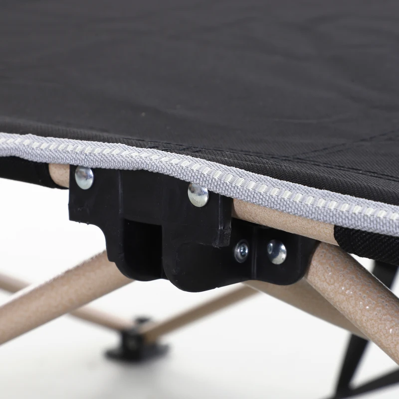 Outsunny Feldbett, Campingbett, klappbar, wetterbeständig, ink. Tragetasche, 190 x 68 x 52 cm, Schwarz