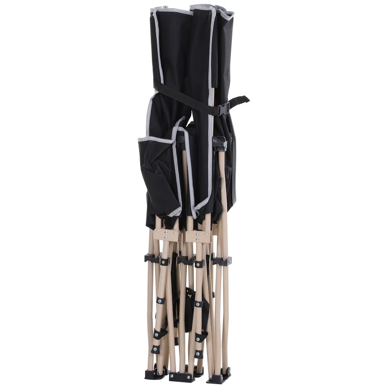 Outsunny Feldbett, Campingbett, klappbar, wetterbeständig, ink. Tragetasche, 190 x 68 x 52 cm, Schwarz