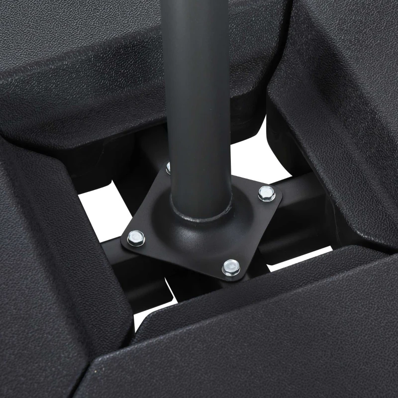 Outsunny Suport Umbrele de Plaja 4 Caramizi de Umplut cu Apa si Nisip