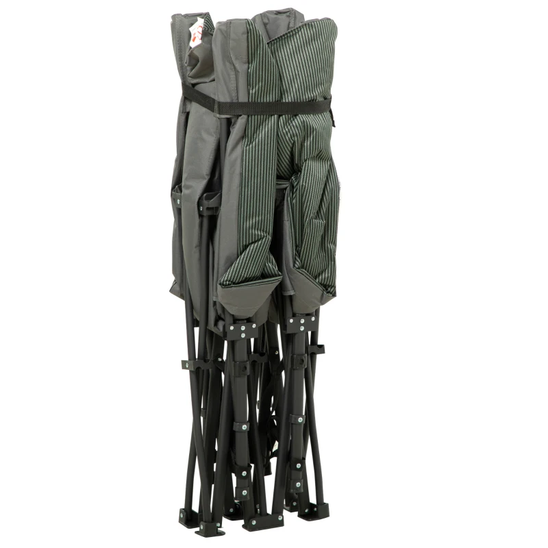 Outsunny Sonnenliege, klappbar, neigbare Rückenlehne, mit Becherhalter, bis 120 kg, 68 x 186 x 48 cm, Grau