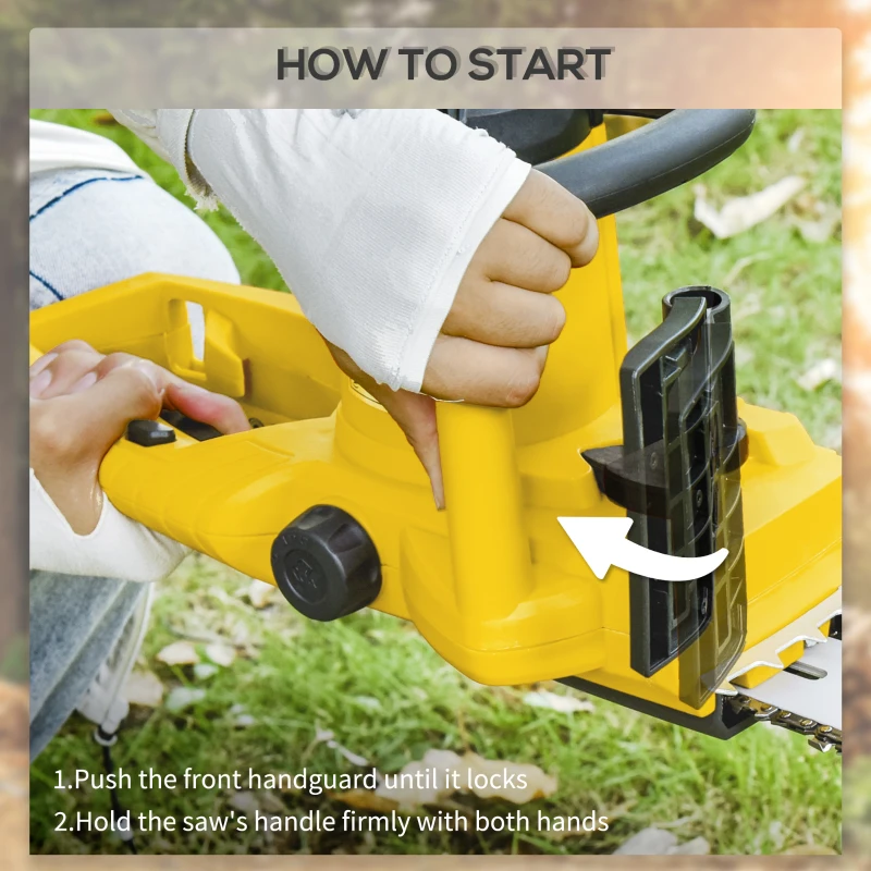 DURHAND 2000W Powerful Electric Chainsaw, 16" Aluminium Blade Portable Corded Chain Saw, 7250rpm Chain Saw for Garden Tree Pruning, 13m/s Chain Speed Auto Chain Lubrication to Cut Wood, Yellow