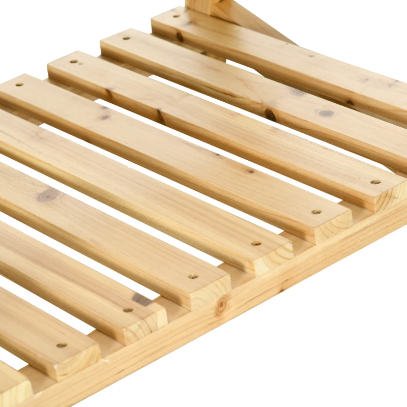 Outsunny Regal für Getränkekisten Kistenständer bis 4 Kisten Naturholz 2 Etagen 74 x 45 x 111 cm