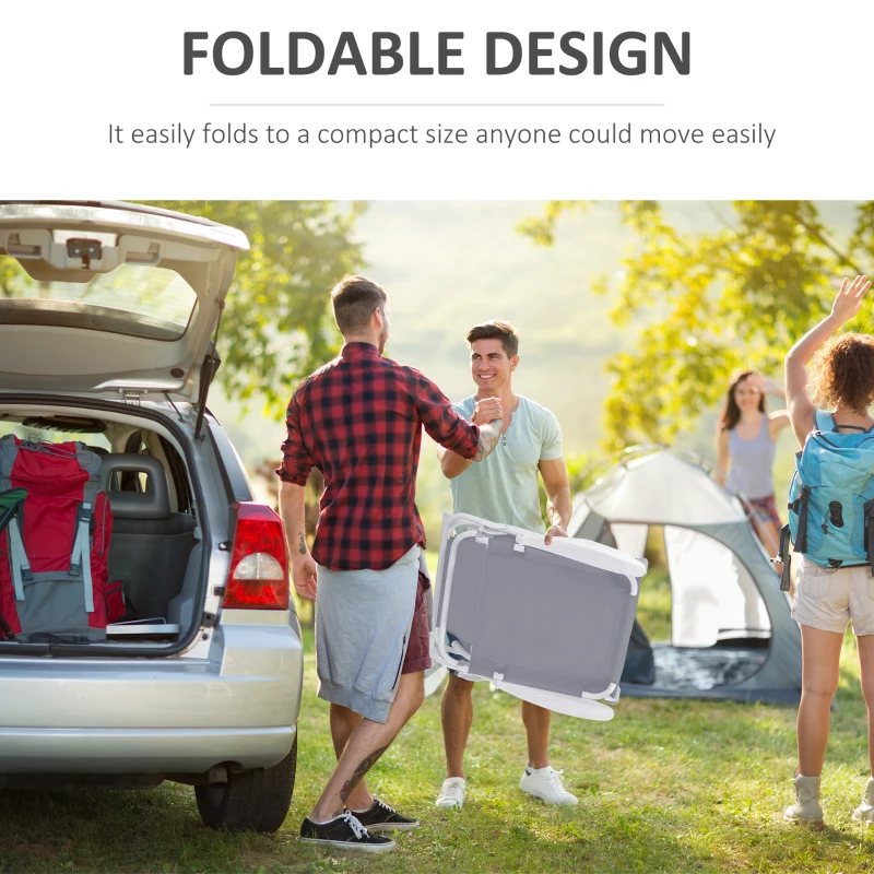 Outsunny ligstoel, opvouwbare strandstoel, tuinstoel 4 standen, mesh, grijs, 160 x 66 x 80 cm