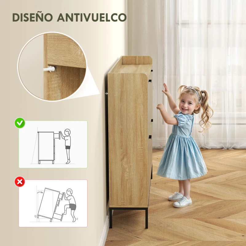 HOMCOM Zapatero Estrecho con 4 Cajones Abatibles y Superficie Elevada para 16 Pares de Zapatos para Espacios Reducidos Roble