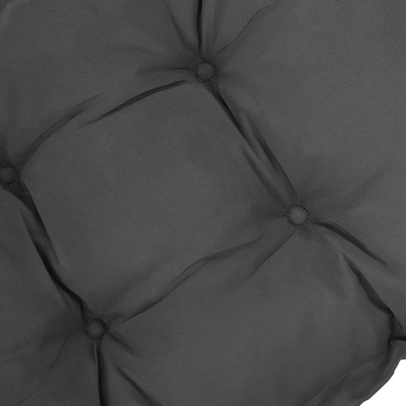 Outsunny Almofada para Banco de Jardim Acolchoada 100x40x10 cm  para Interior e Exterior com Cintas de Fixação Cinza Escuro