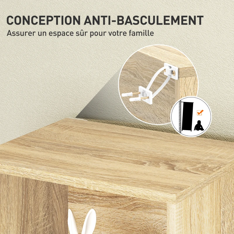 HOMCOM Bibliothèque étagère de rangement 5 niveaux avec étagères réglables pour salon, chambre, bureau, 30x24x133,5cm, naturel