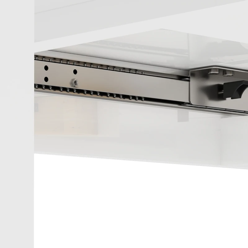 HOMCOM Masă Extensibilă pentru 4-6 Persoane cu Panouri Rabatabile, 120-160x80x78 cm, Alb Lucios