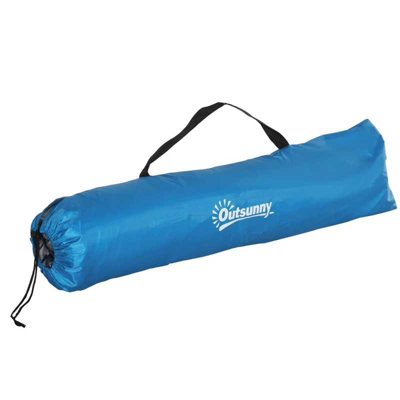 Outsunny Tenda de Praia Dobrável Tenda de Praia Pop-up 1-2 Pessoas com 2 Portas 2 Janelas e Bolsa de Transporte 220x173x120 cm Azul