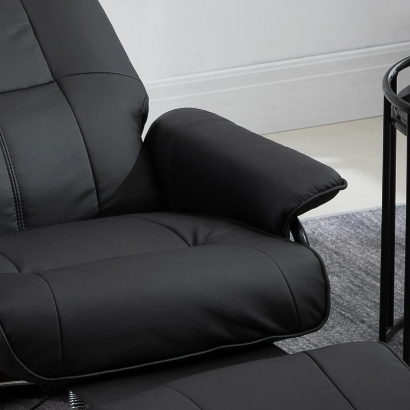 Fotel telewizyjny Fotel relaksacyjny Fotel rozkładany sztuczna skóra 360° Krzesło obrotowe drewniana podstawa odchylany