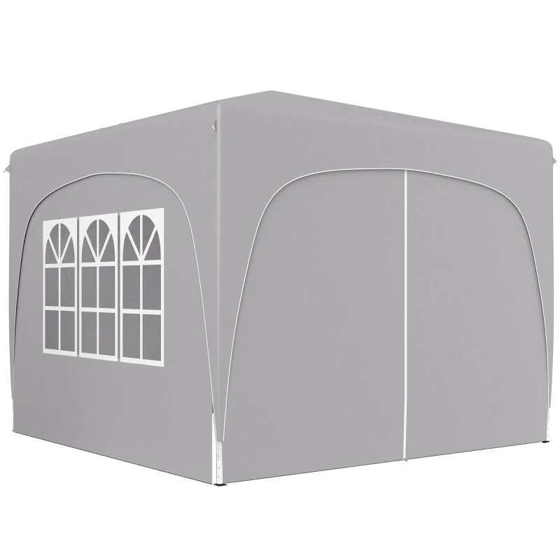 Outsunny Gazebo da Giardino 3x3m Pieghevole con Altezza Regolabile, Protezione UPF50+ e Borsa, Grigio Chiaro