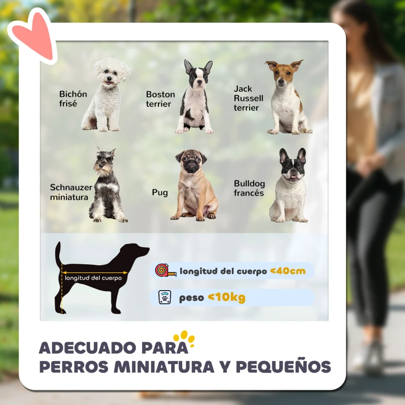 PawHut Cochecito para Perros Plegable con Vagón Desmontable 4 Puertas con Cremallera 2 Correas de Seguridad y Cojín Caqui