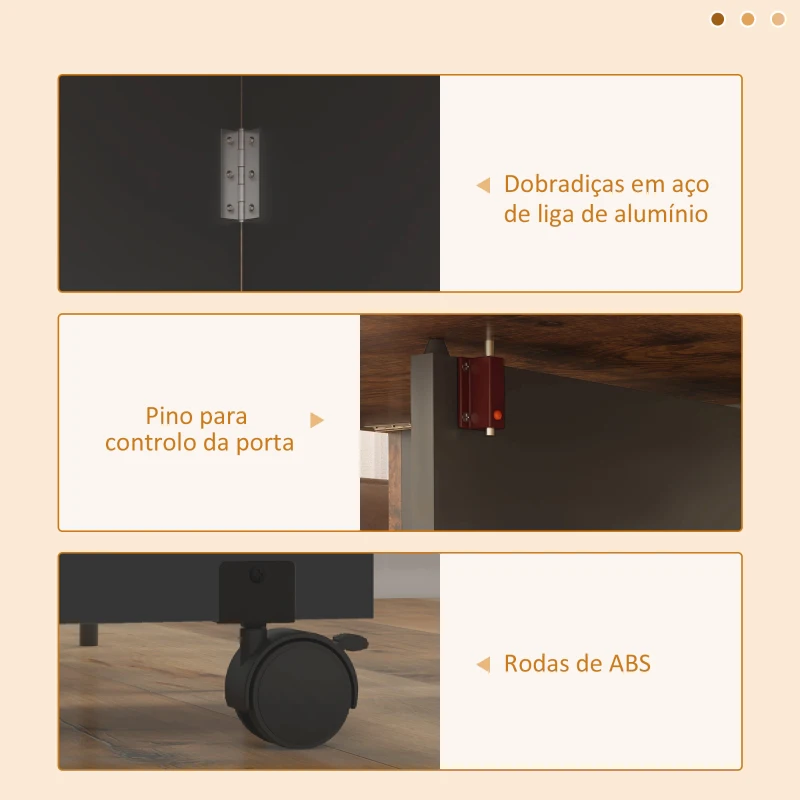 HOMCOM Mesa de Cozinha Dobrável com Rodas Laterais Rebatíveis Gaveta e Prateleiras para 2-4 Pessoas 120x72x75 cm Madeira Branco