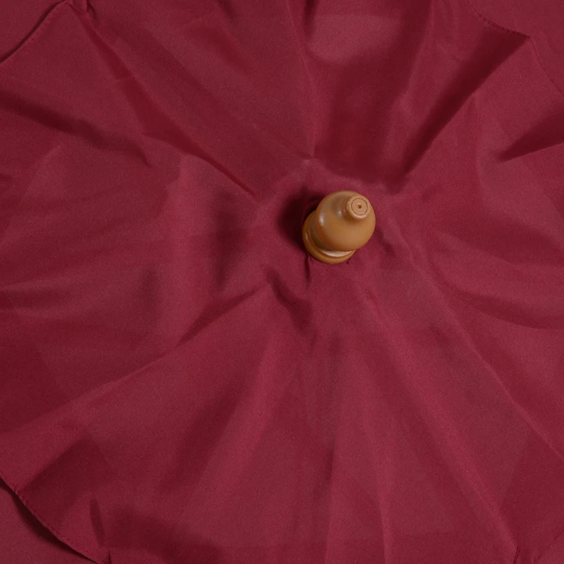 Outsunny Umbrela din lemn pentru soare, bordo, Φ2.5m