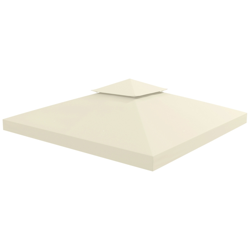 Outsunny Gazebo Replacement Canopy 3x3 m-Cream White(m-11)
