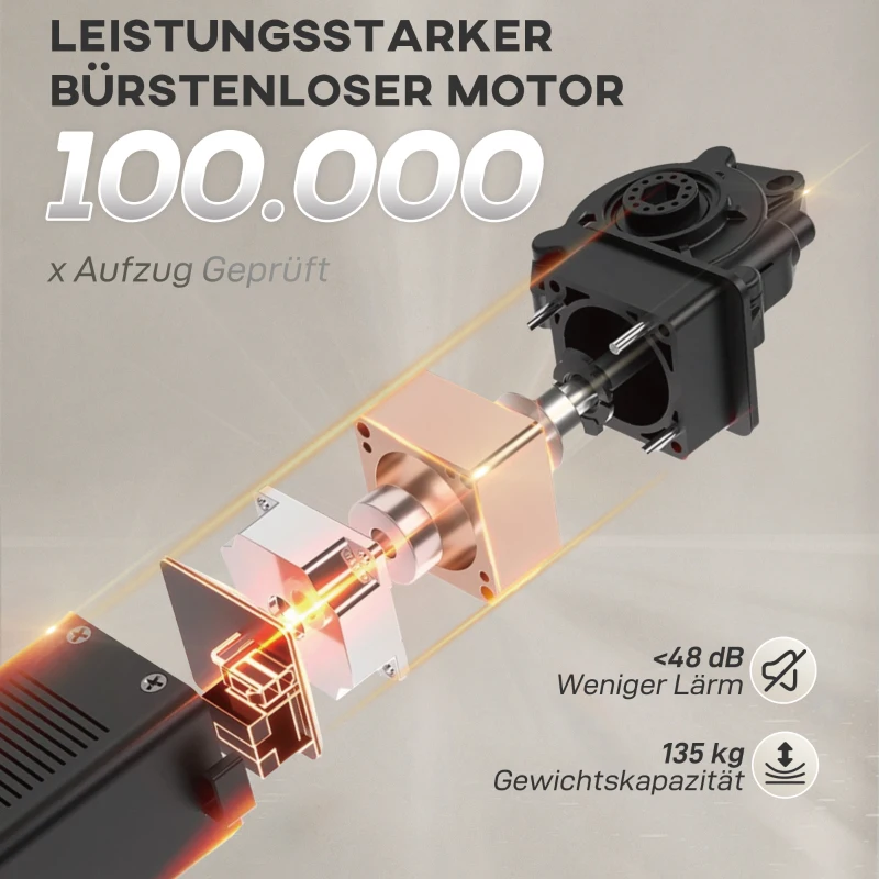 HOMCOM Relaxsessel mit leisem Motor, Polstersessel mit robusten Stoffbezug, Memory-Funktion, anpassbare Fußstütze, Cremeweiß(m-4)