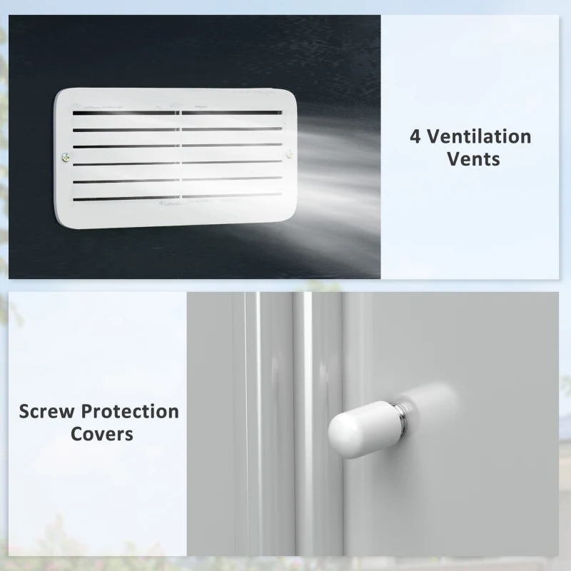 Outsunny domek narzędziowy metal kolor grafitowy, 277 x 195 x 192 cm