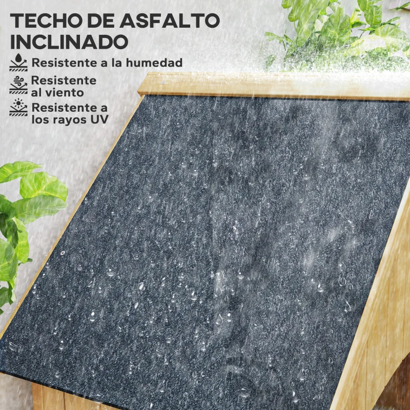 Outsunny Caseta Jardín Exterior de Madera 77,5x54,2x179,5 cm 0,3 m² para Almacenaje de Herramientas con Estantes Puertas Natural