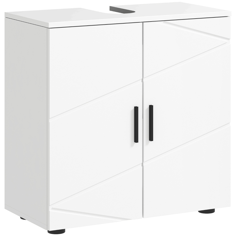 kleankin Under Sink Cabinet with Shelf - White