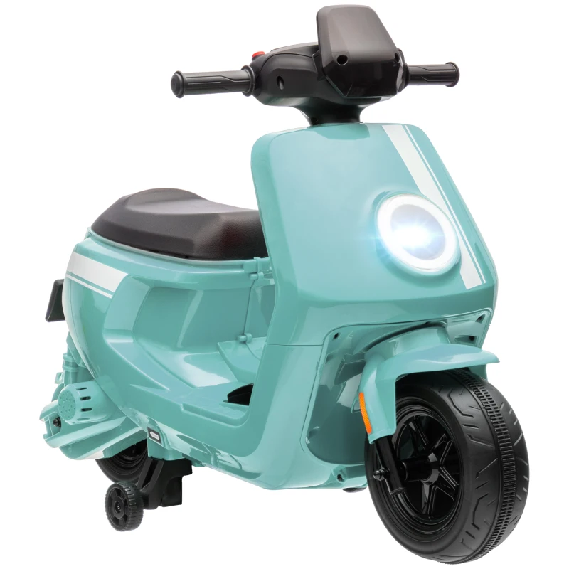 AIYAPLAY Scooter électrique enfants moto porteur pour enfants phare et musique, marche avant/arrière, roues d'entraînement