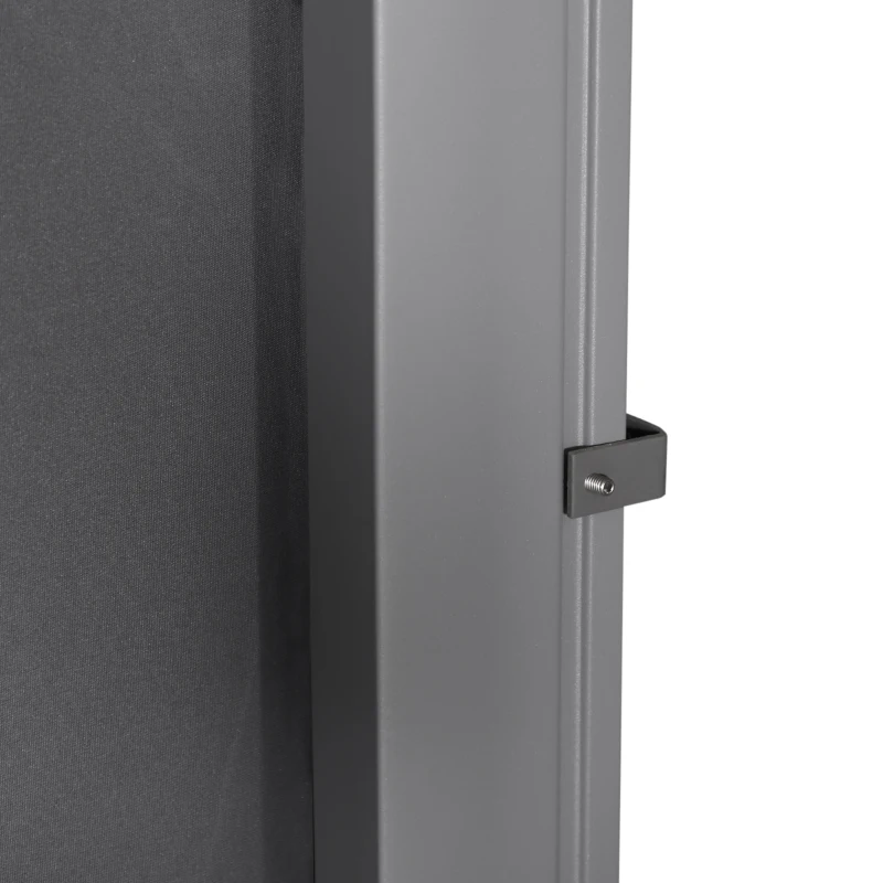 Outsunny Paravan Lateral Retractabil cu Mâner și Anti UV, 300x180 cm, Gri