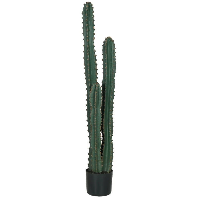 Outsunny Cactus artificiel grand réalisme plante artificielle grande taille dim. Ø 18 x 120H cm vert