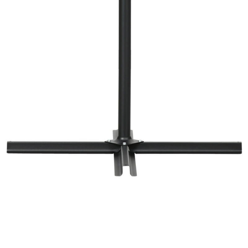 Outsunny Umbrelă Excentrică cu Plasă Anti-Țânțari, Acoperiș Reglabil, Bază și Orificii de Ventilație, 295x295x260 cm, Bej