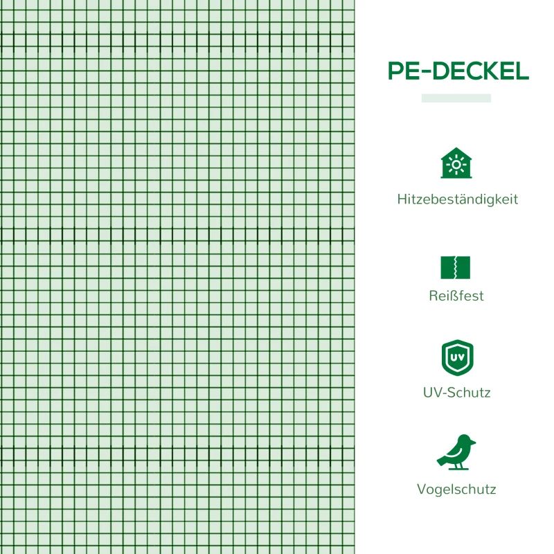 Outsunny Foliegewächshaus mit Fenster Treibhaus Tomatenhaus Frühbeet 180 x 92 x 92 cm Grün
