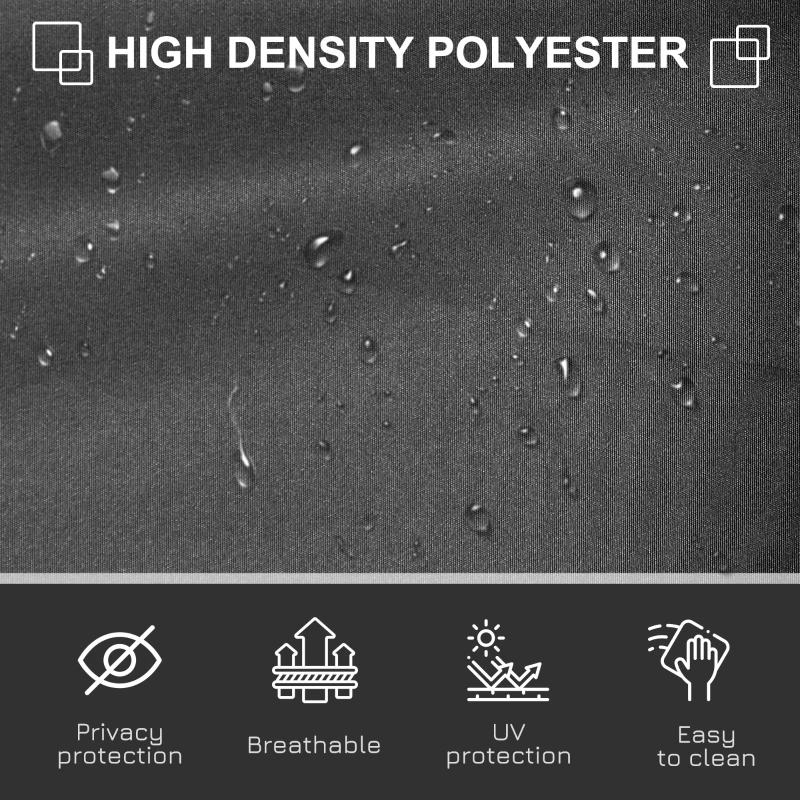 Outsunny Copertină Laterală Retractabilă cu Mâner, 300x160 cm, Gri