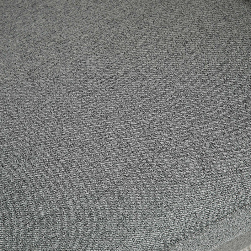 HOMCOM Canapé 2 Places Design scandinave dim. 141L x 70l x 78H cm Pieds Bois Massif Tissu Lin Gris clair