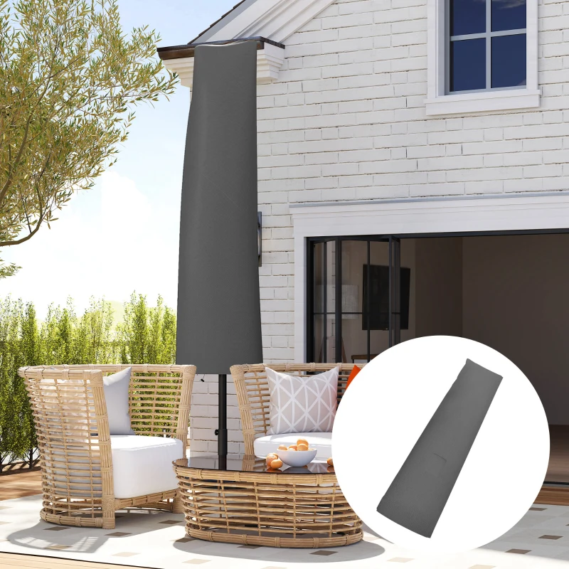Outsunny Parasol Umbrella Cover - Grey