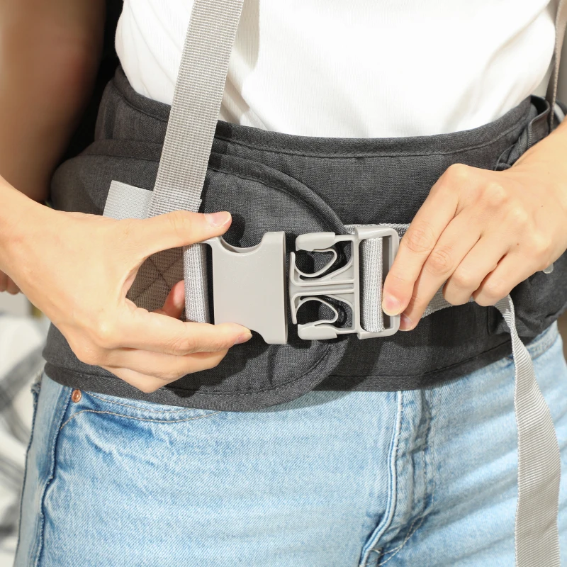 AIYAPLAY Mochila Portabebés de Recién Nacido hasta 36 Meses con Asiento Extraíble Cinturón Ajustable y Bolsillo Carga 15 kg Gris