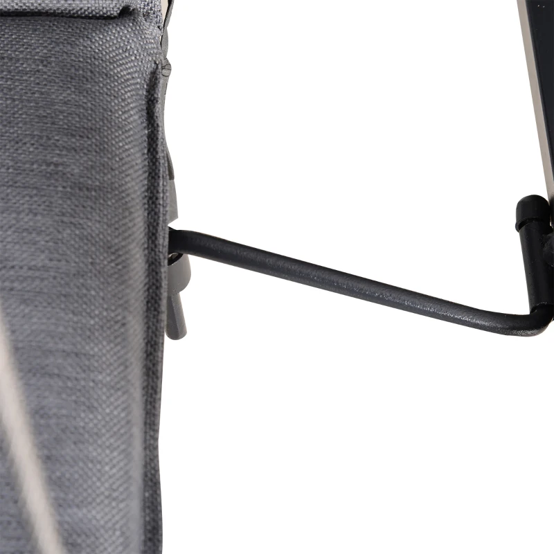 Outsunny Dondolo da Giardino 3 Posti con Tettuccio Parasole Regolabile e 3 Cuscini, Dondolo da Esterno con Seduta Traspirante in Texteline e Metallo, Portata Fino a 270 kg, 198x118x168 cm, Grigio