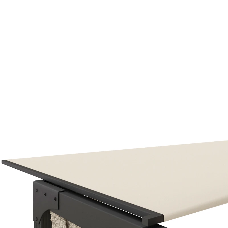 Outsunny Pavillon, ausziehbares Dach, Aluminium & Stahl, 295x295x220cm, Beige.