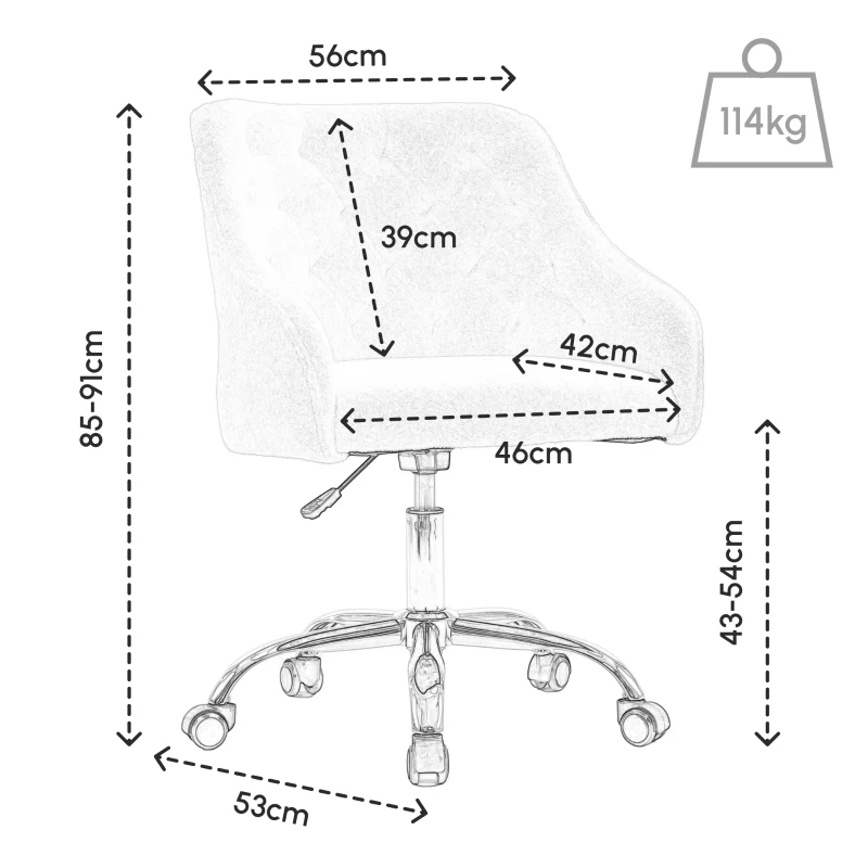 Sedia da Scrivania Girevole in Velluto, Poltrona da ufficio con Altezza Regolabile,Design ergonomico,Verde