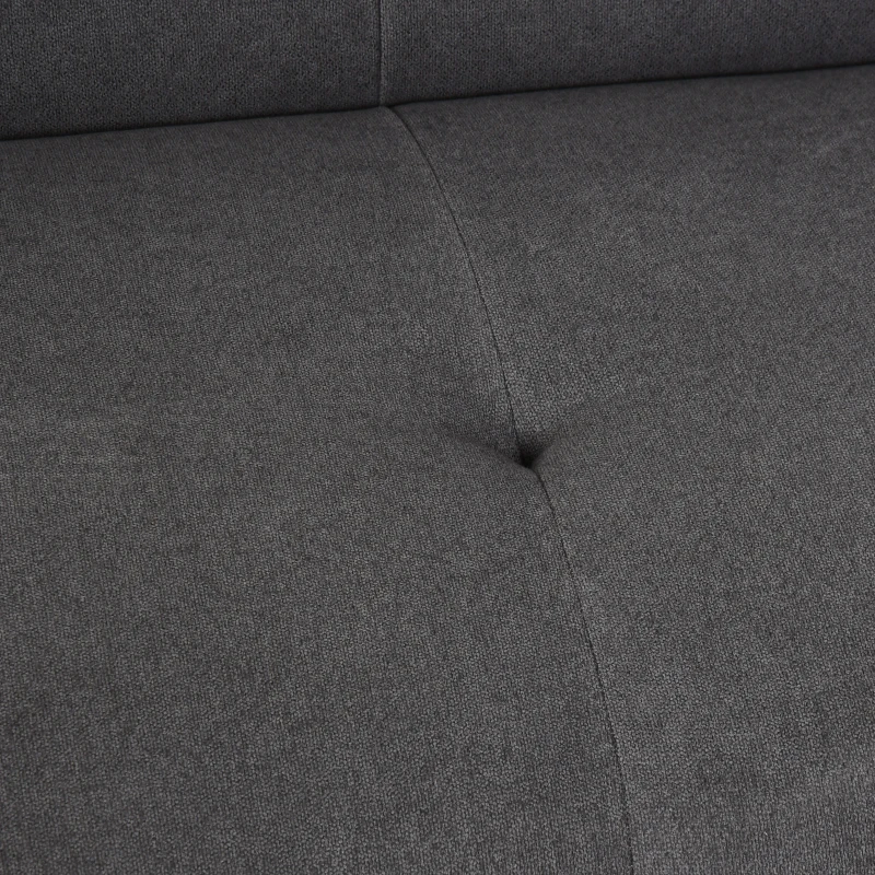 HOMCOM Sofá Cama de 3 Plazas Reclinable Sofá Cama Convertible Tapizado en Tela con Patas de Metal para Salón Carga 300 kg 170x76x72,5 cm Gris