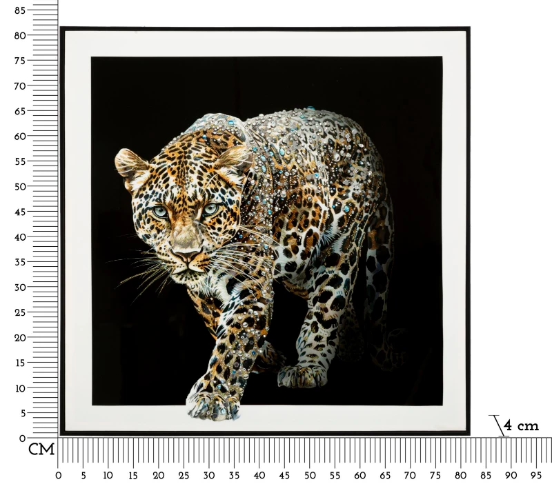 Mauro Ferretti Pictura pe Pânză Jaguar cu Cadru -B- cm 82x4x81