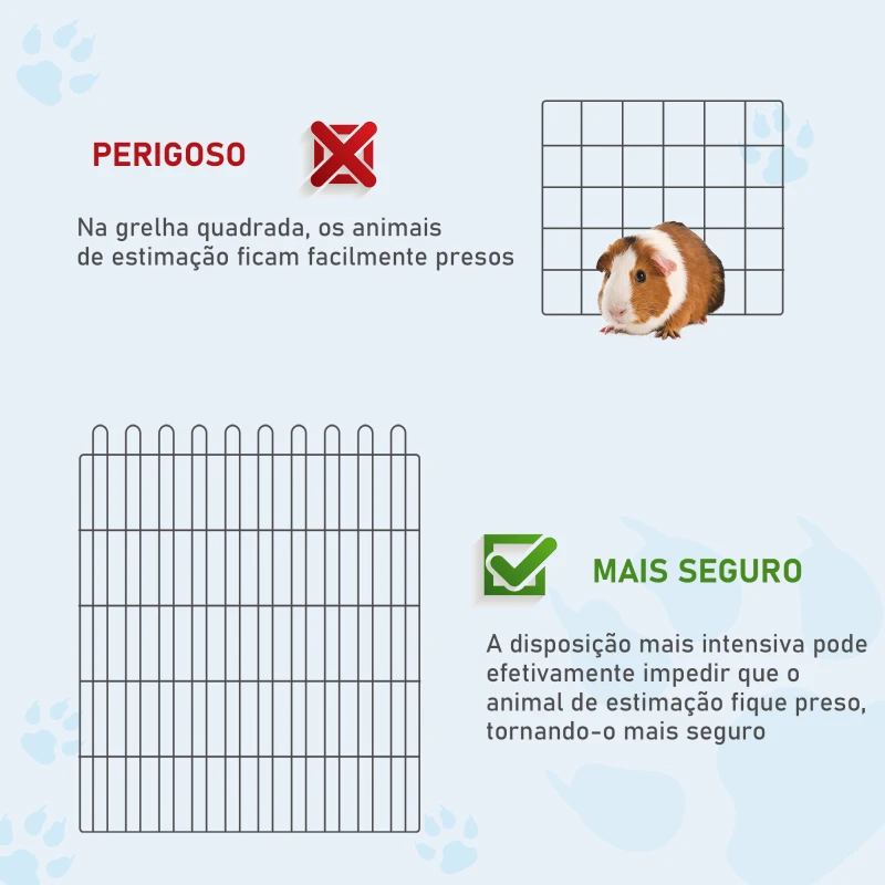 PawHut Parque para Animais de Estimação com 8 Paineis 71x76cm Dobrável Cerca para Animais de Estimação com Porta com Trava para Jardim Pátio Exterior Preto