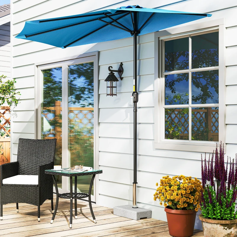 Outsunny Pied de parasol en marbre socle de parasol 25 kg 2 molettes de serrage tube en acier inoxydable 45 x 22,5 x 40 cm gris