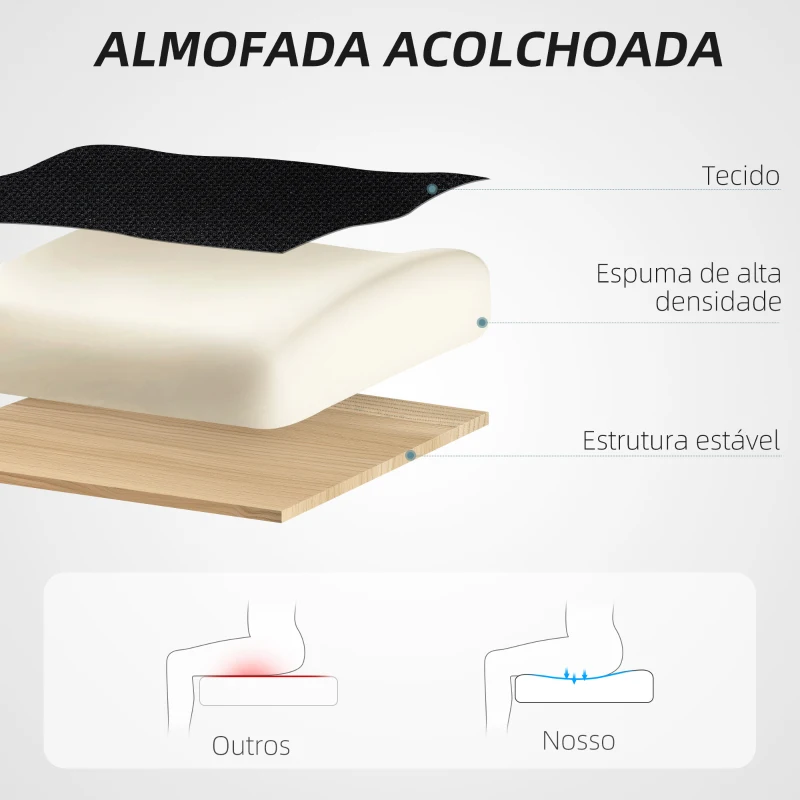 HOMCOM Cadeira de Escritório de Malha com Apoio para a Cabeça Suporte Lombar Apoio para os Pés Função de Inclinação 71x70x109-119 cm Preto