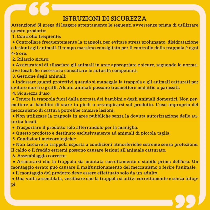 Outsunny Trappola per Ratti, Topi e Nutrie Pieghevole in Acciaio
