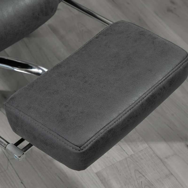 Vinsetto Poltrona da Ufficio Massaggiante e Reclinabile con Riscaldamento e Altezza Regolabile, Grigio