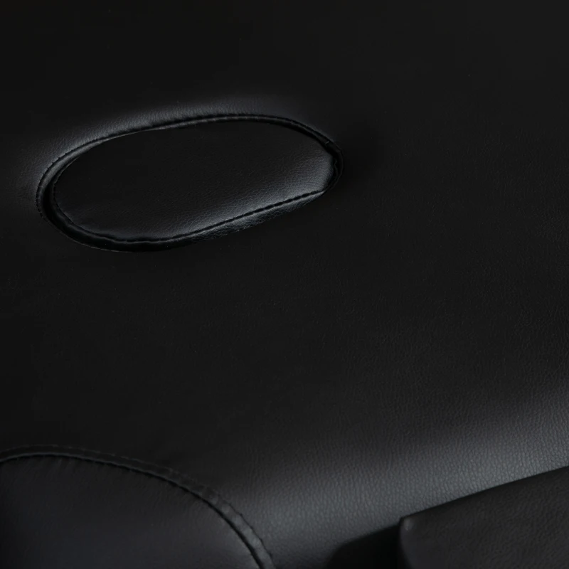 HOMCOM Marquesa de Massagem Dobrável Marquesa com Altura Ajustável 61-88 cm Desenho Ergonómico Fácil de Transportar 185x60 cm Preto